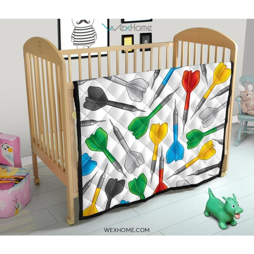 Darts Pattern Print Design 03 Premium Quilt