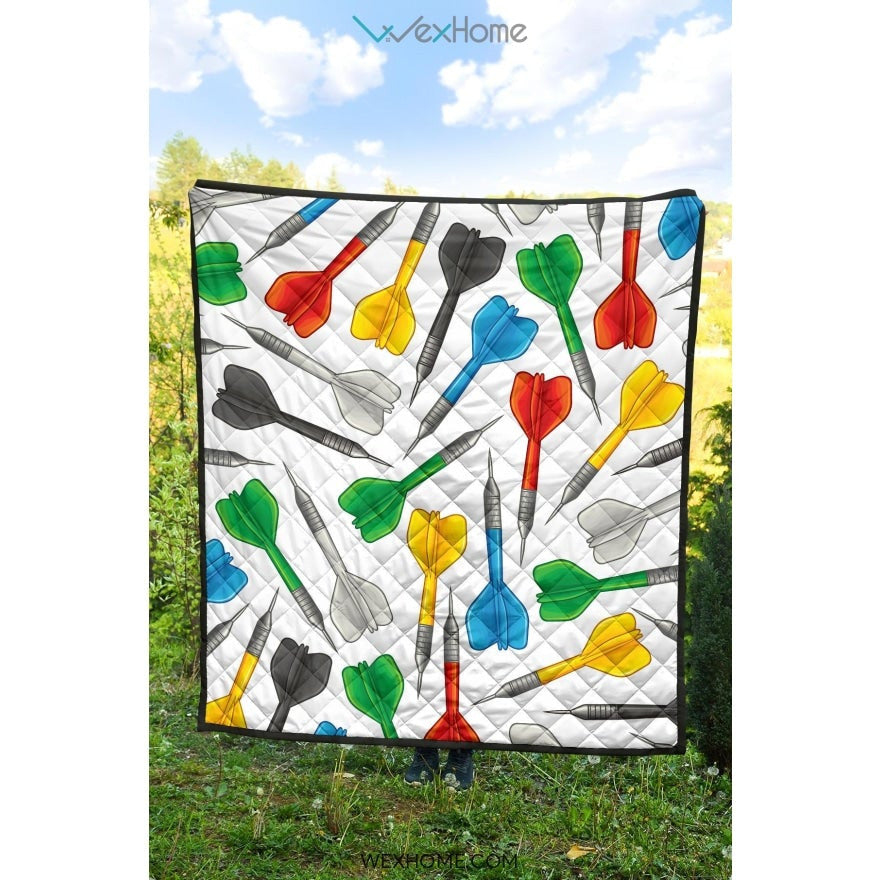 Darts Pattern Print Design 03 Premium Quilt