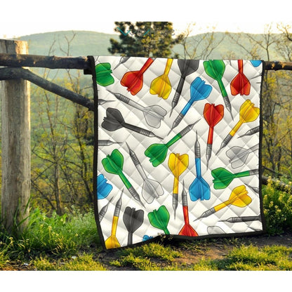 Darts Pattern Print Design 03 Premium Quilt