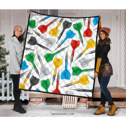 Darts Pattern Print Design 03 Premium Quilt
