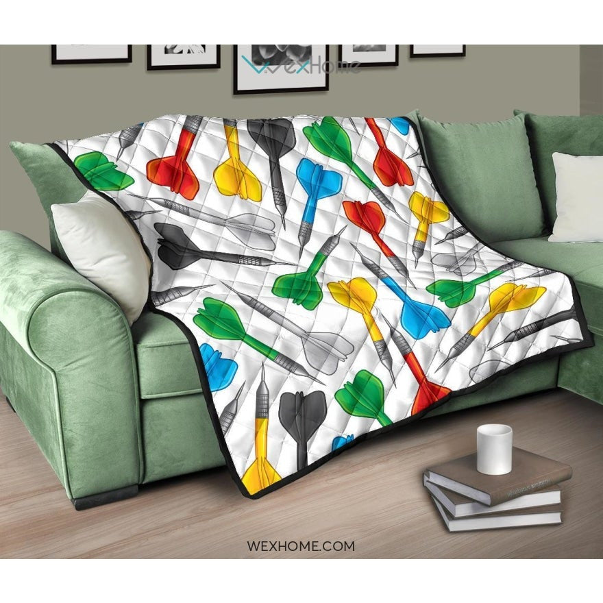 Darts Pattern Print Design 03 Premium Quilt