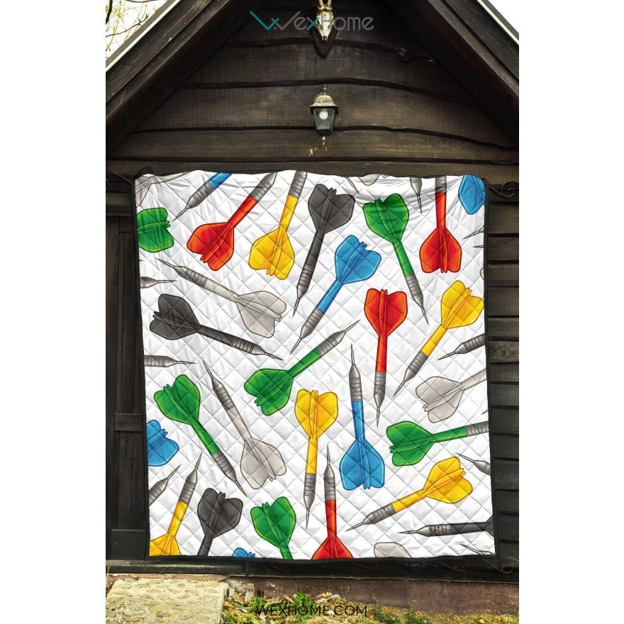 Darts Pattern Print Design 03 Premium Quilt