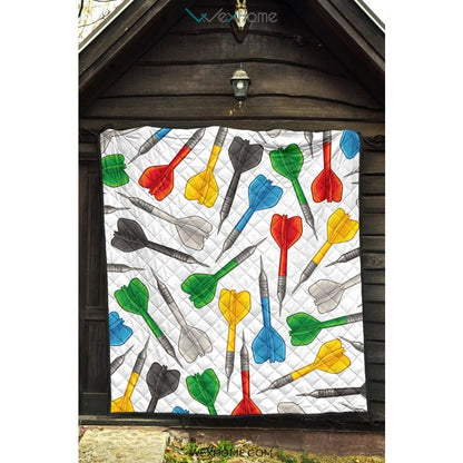 Darts Pattern Print Design 03 Premium Quilt