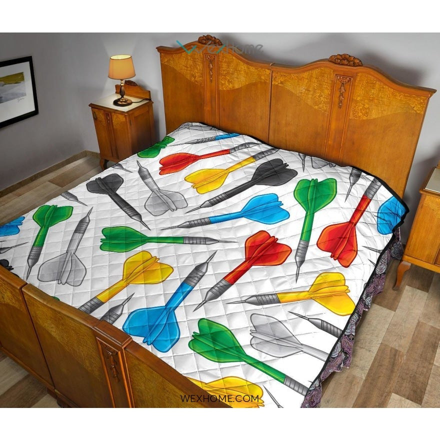 Darts Pattern Print Design 03 Premium Quilt