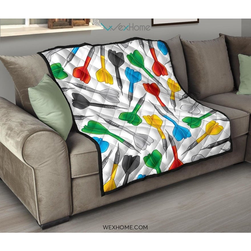 Darts Pattern Print Design 03 Premium Quilt