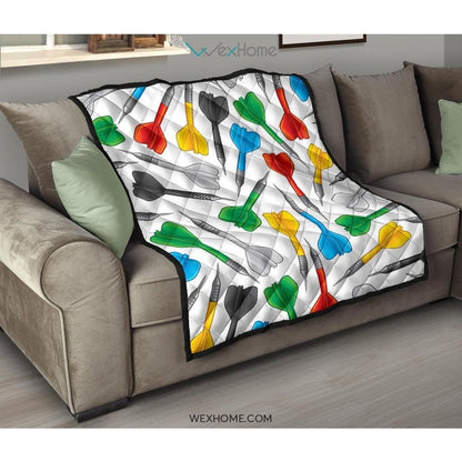 Darts Pattern Print Design 03 Premium Quilt