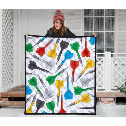 Darts Pattern Print Design 03 Premium Quilt