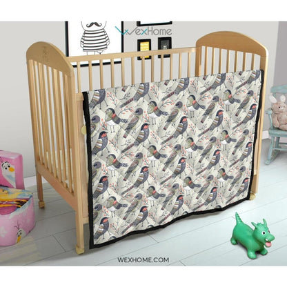Pigeon Pattern Print Design 04 Premium Quilt