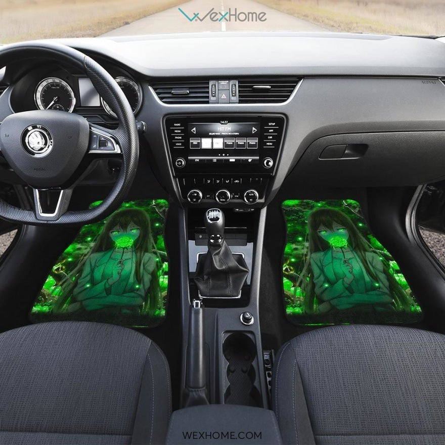 Anime Green Rose Car Mats