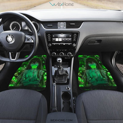 Anime Green Rose Car Mats