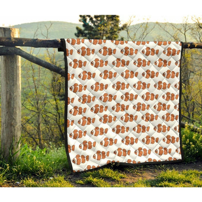 Clown Fish Pattern Print Design 05 Premium Quilt