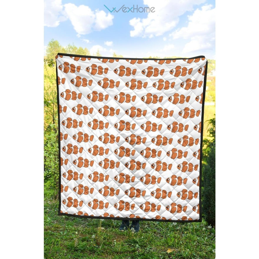 Clown Fish Pattern Print Design 05 Premium Quilt