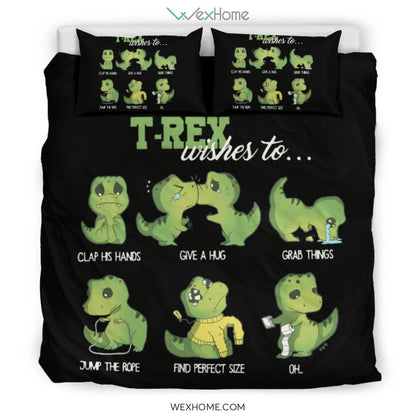 T- Rex Bedding Set - duvet cover and pillowcase set - Unique Design Amazing Gift