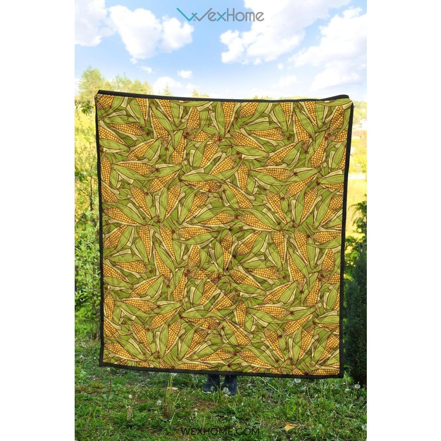 Corn Pattern Print Design 01 Premium Quilt