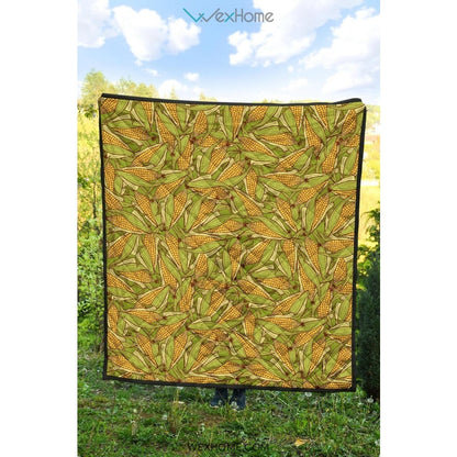 Corn Pattern Print Design 01 Premium Quilt