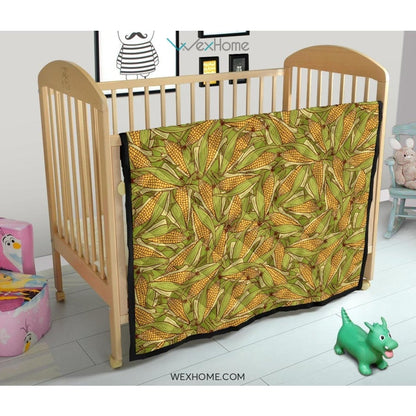 Corn Pattern Print Design 01 Premium Quilt