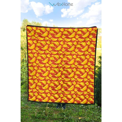 Potato Chips Pattern Print Design 05 Premium Quilt