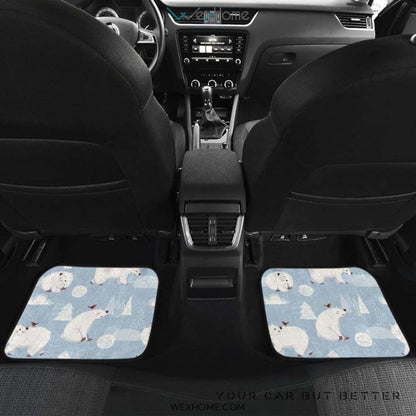 Cute Polar Bears Christmas Decoration Pattern Front And Back Car Mats  Best Car Gift 2021
