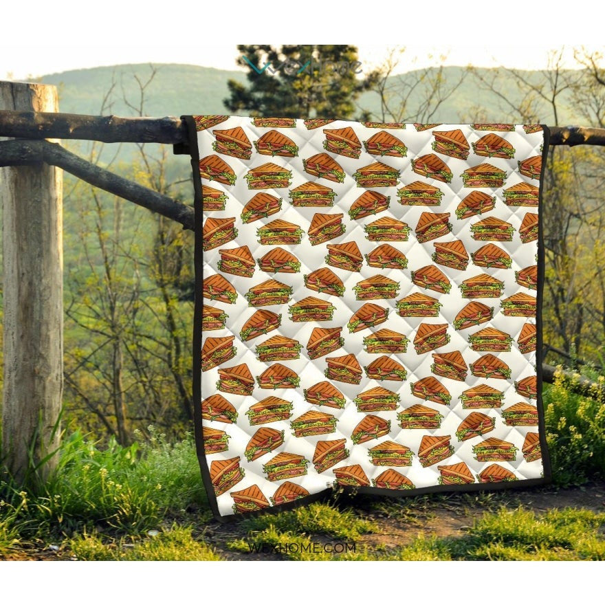 Sandwich Pattern Print Design 02 Premium Quilt