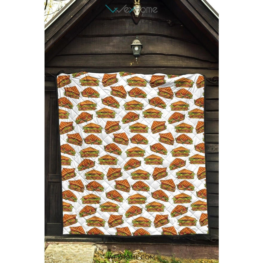 Sandwich Pattern Print Design 02 Premium Quilt