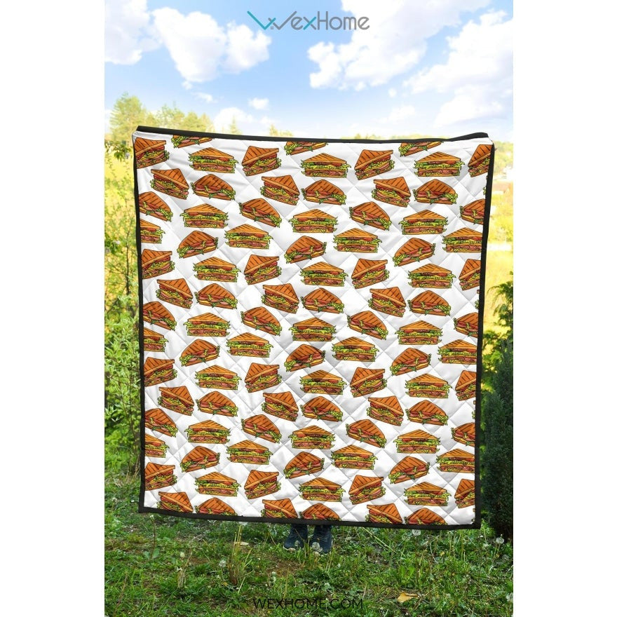 Sandwich Pattern Print Design 02 Premium Quilt