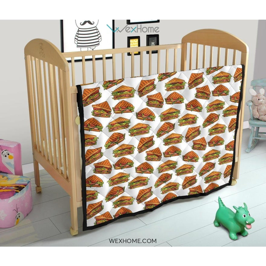 Sandwich Pattern Print Design 02 Premium Quilt