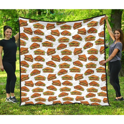 Sandwich Pattern Print Design 02 Premium Quilt