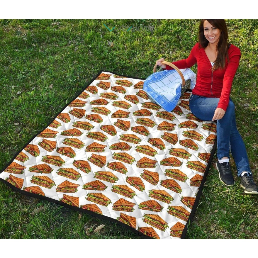 Sandwich Pattern Print Design 02 Premium Quilt