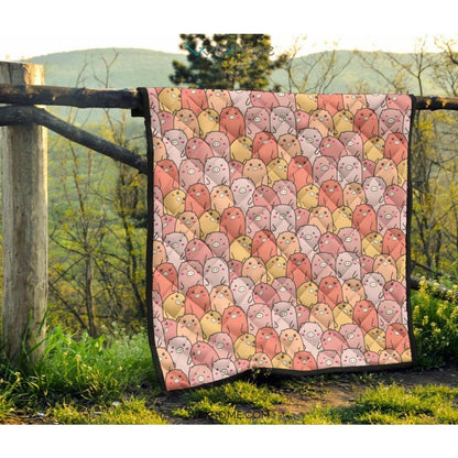 Pig Pattern Print Design 04 Premium Quilt
