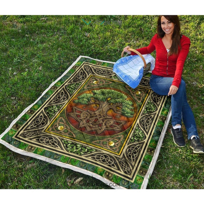 WEXHOME Irish Tree Premium Quilt