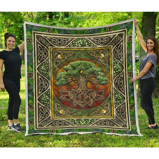 WEXHOME Irish Tree Premium Quilt