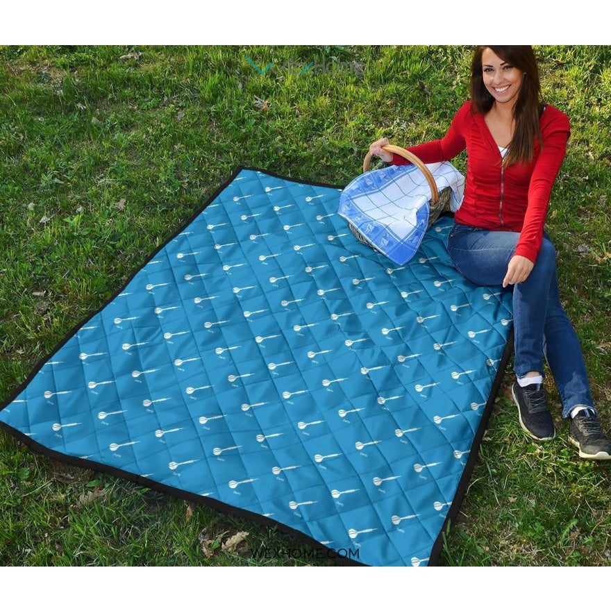 Darts Pattern Print Design 05 Premium Quilt