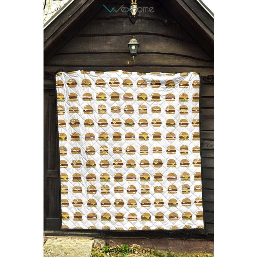 Hamburger Pattern Print Design 02 Premium Quilt