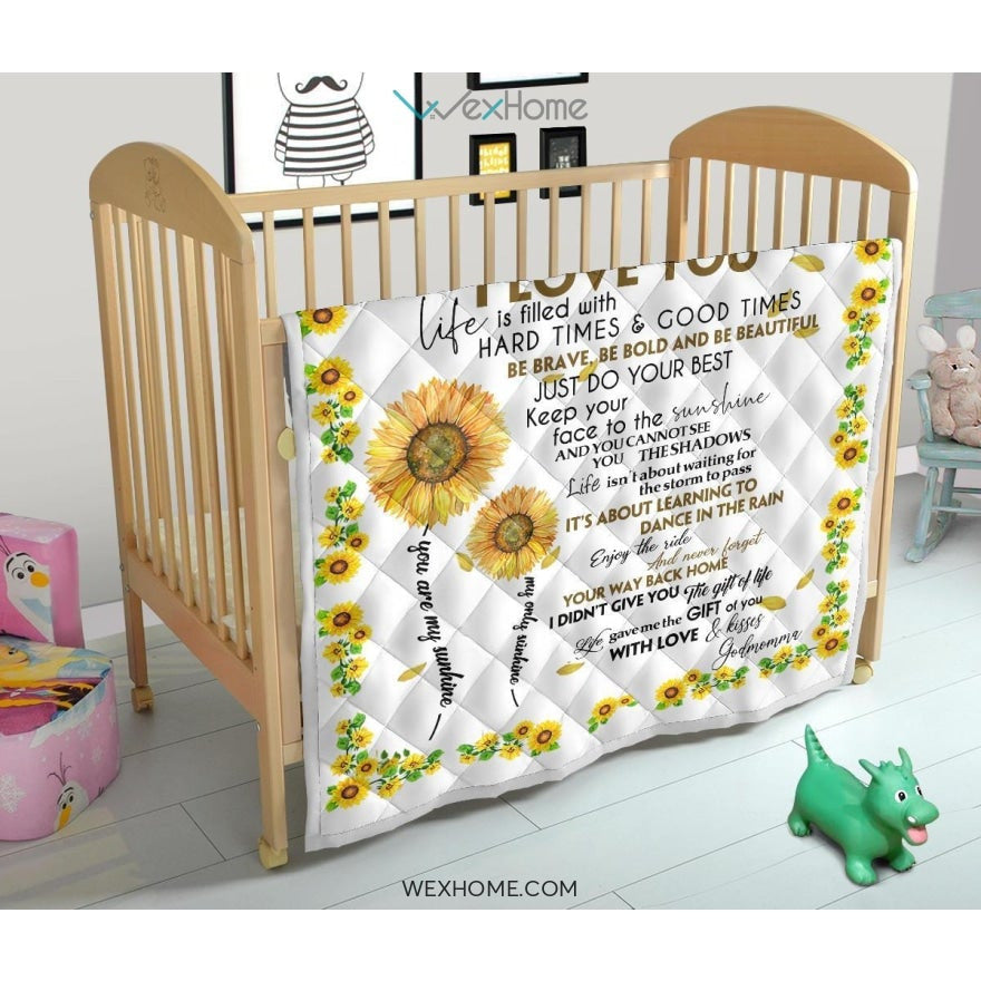 Granddaughter Quilt To MyGranddaughter Never For Get Sunflower Full Size