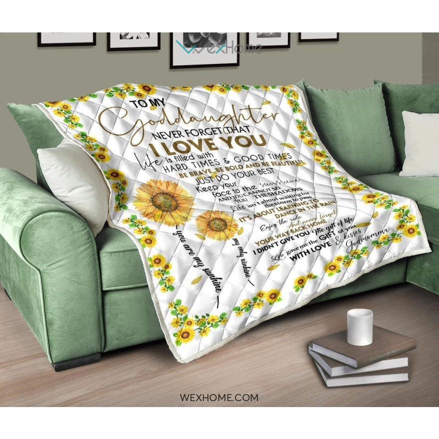 Granddaughter Quilt To MyGranddaughter Never For Get Sunflower Full Size