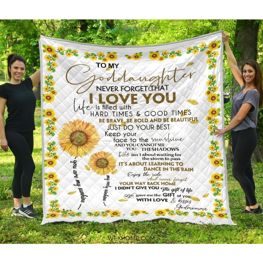 Granddaughter Quilt To MyGranddaughter Never For Get Sunflower Full Size