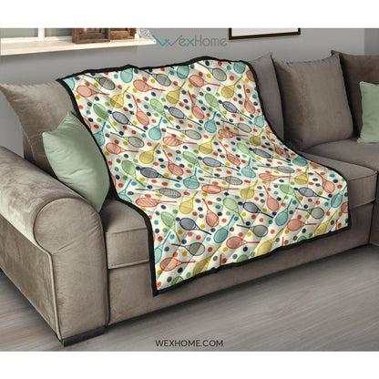 Tennis Pattern Print Design 03 Premium Quilt