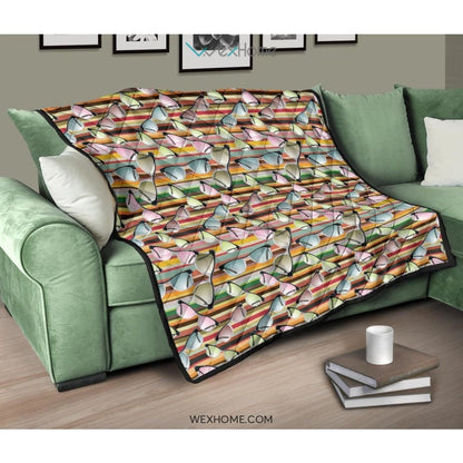Sun Glasses Pattern Print Design 02 Premium Quilt