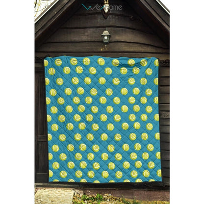 Tennis Pattern Print Design 05 Premium Quilt