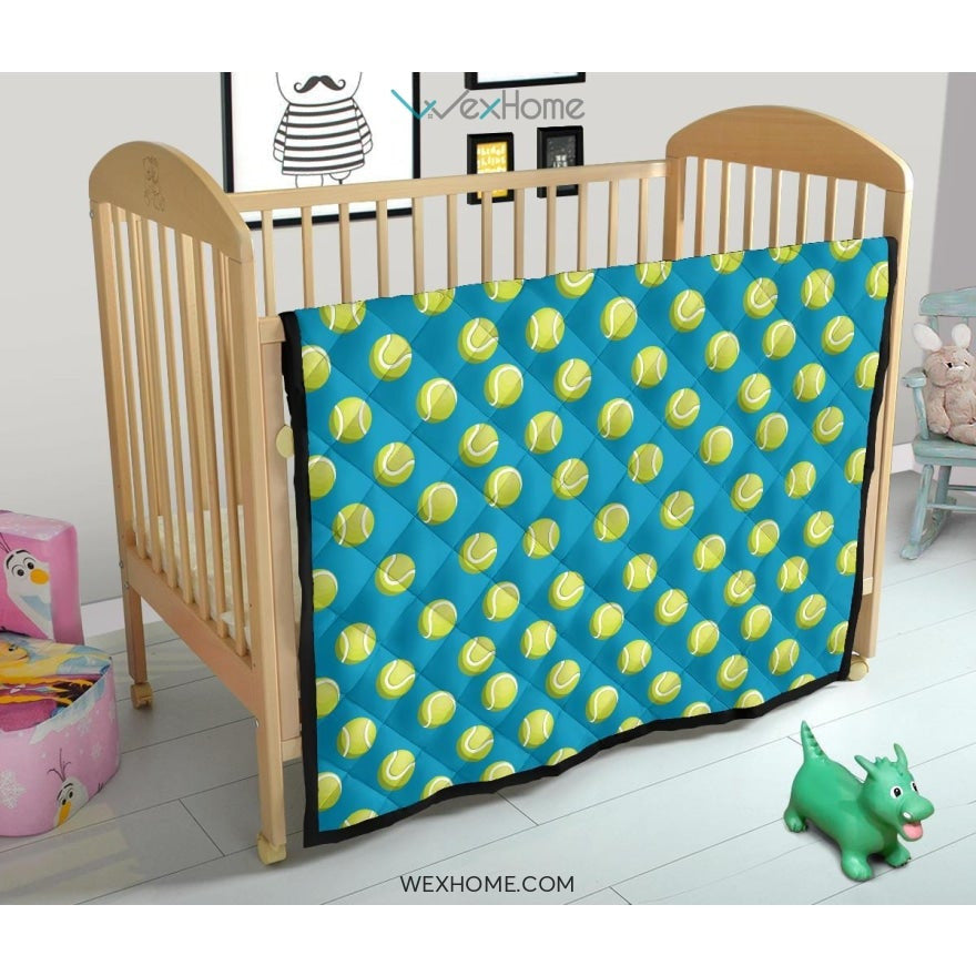 Tennis Pattern Print Design 05 Premium Quilt