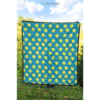 Tennis Pattern Print Design 05 Premium Quilt