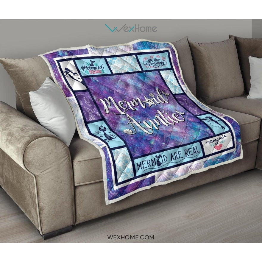 Mermaid Auntie Premium Quilt