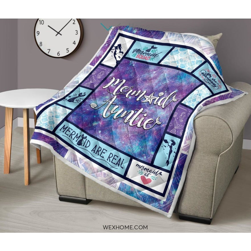 Mermaid Auntie Premium Quilt