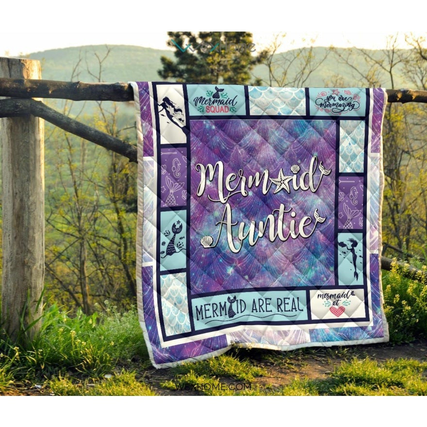 Mermaid Auntie Premium Quilt
