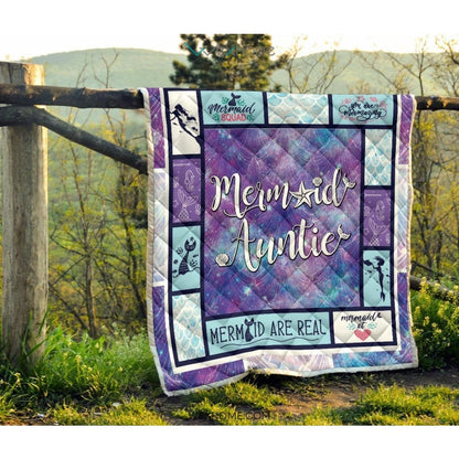 Mermaid Auntie Premium Quilt