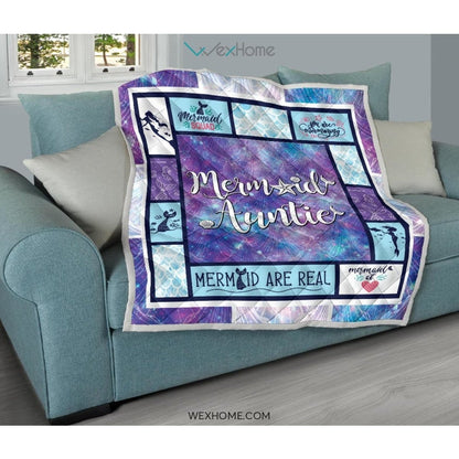 Mermaid Auntie Premium Quilt