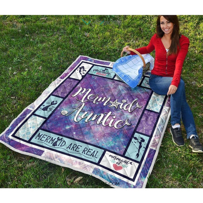 Mermaid Auntie Premium Quilt