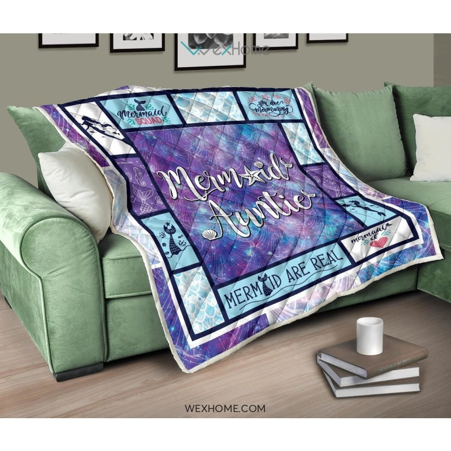 Mermaid Auntie Premium Quilt
