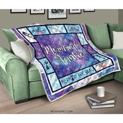 Mermaid Auntie Premium Quilt
