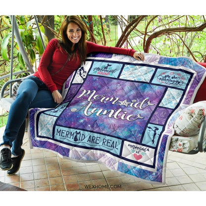 Mermaid Auntie Premium Quilt